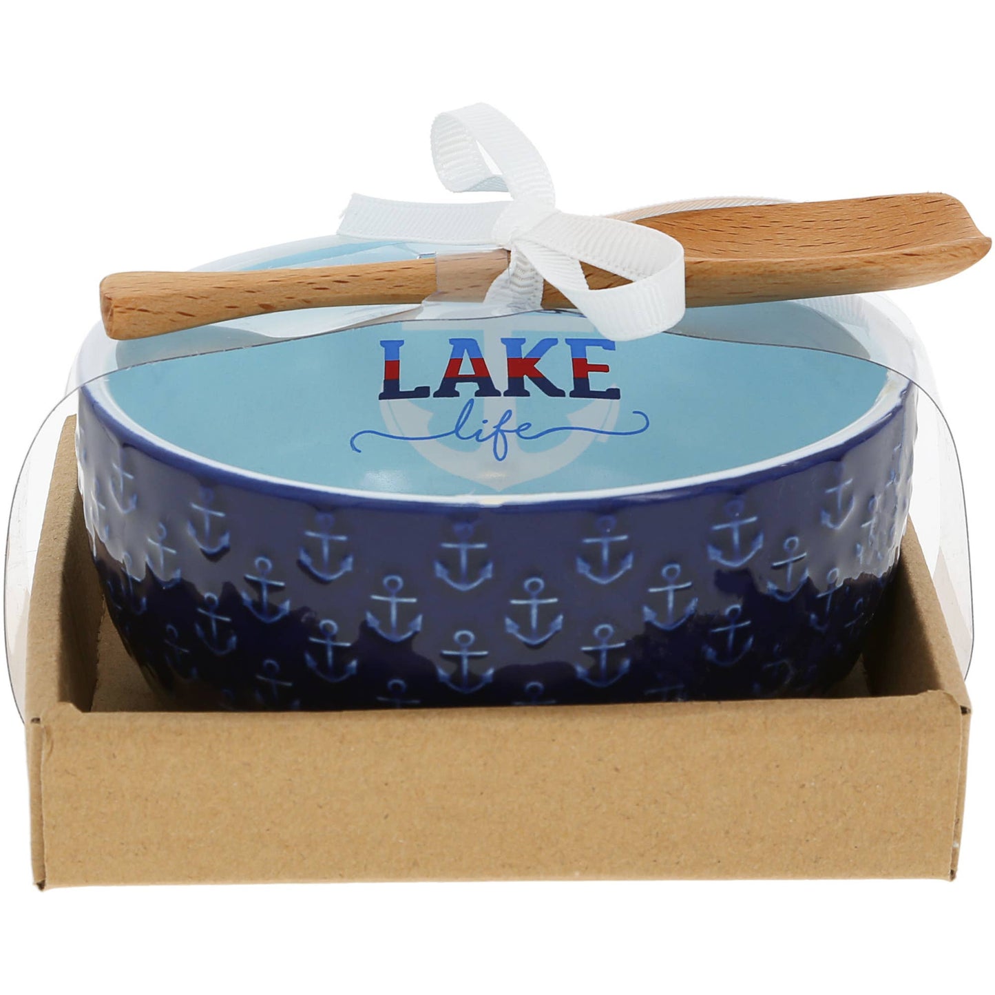 Lake Life - 4.5" Ceramic Bowl with Wood Spoon
