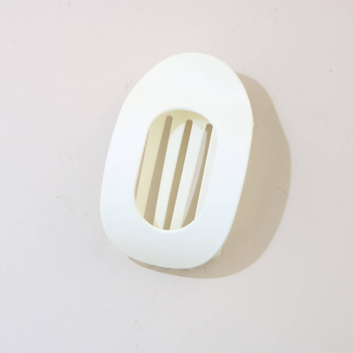 Milky White Oval Flat Hair Clip