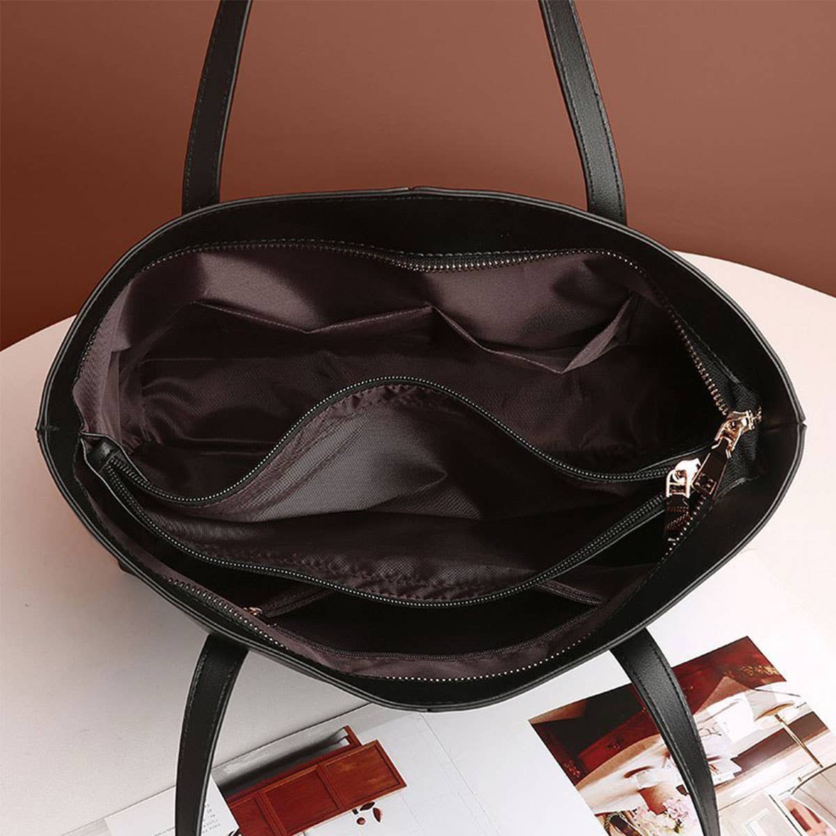 Red Retro Shoulder Tote Bag