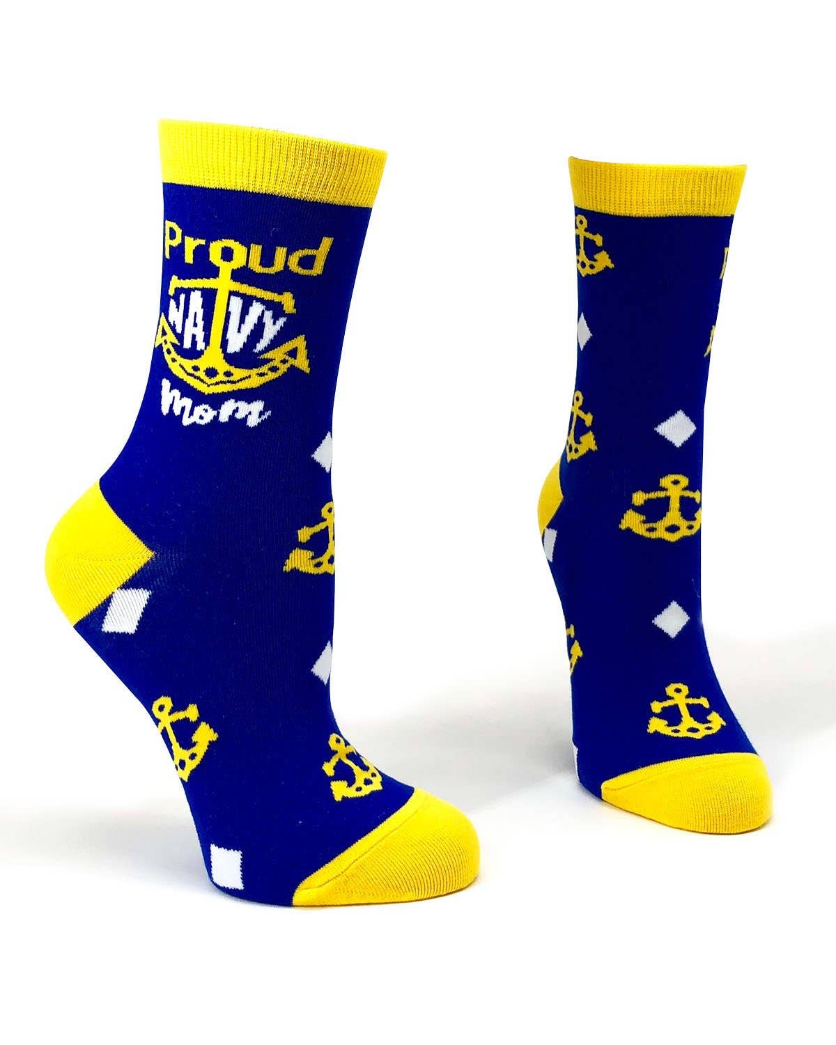 Proud NAVY Mom Women's Crew Socks