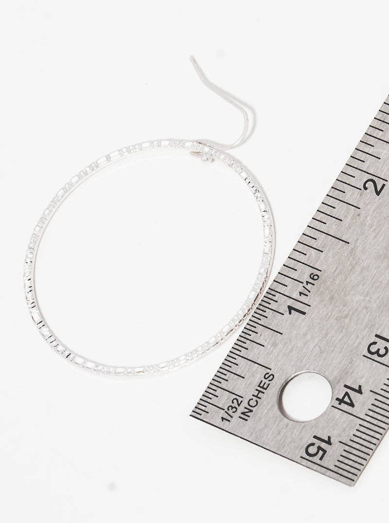 Worn Gold Textured Circle Drop Earrings