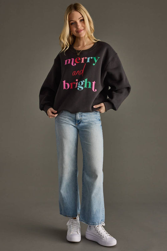Charcoal Merry & Bright Sweatshirt