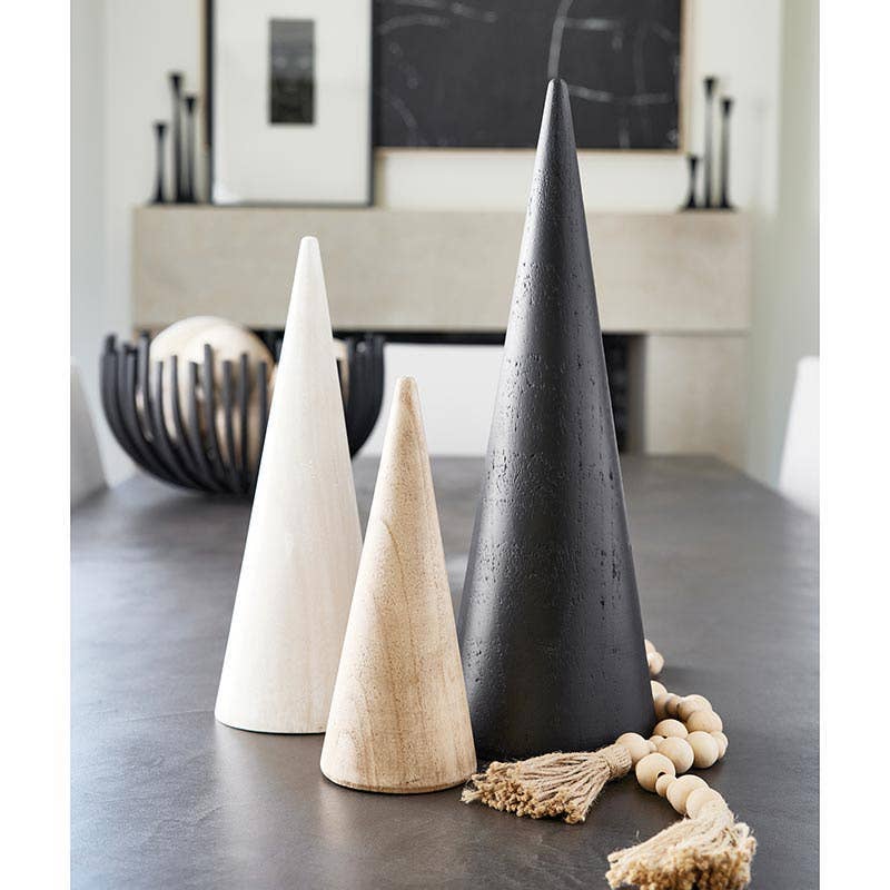 Wood Cone Tree - Small - Natural