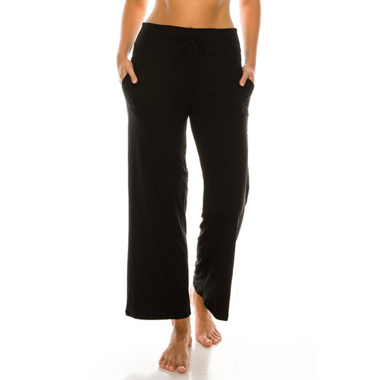 Black Buttery Soft Pajama Pants with Drawstring