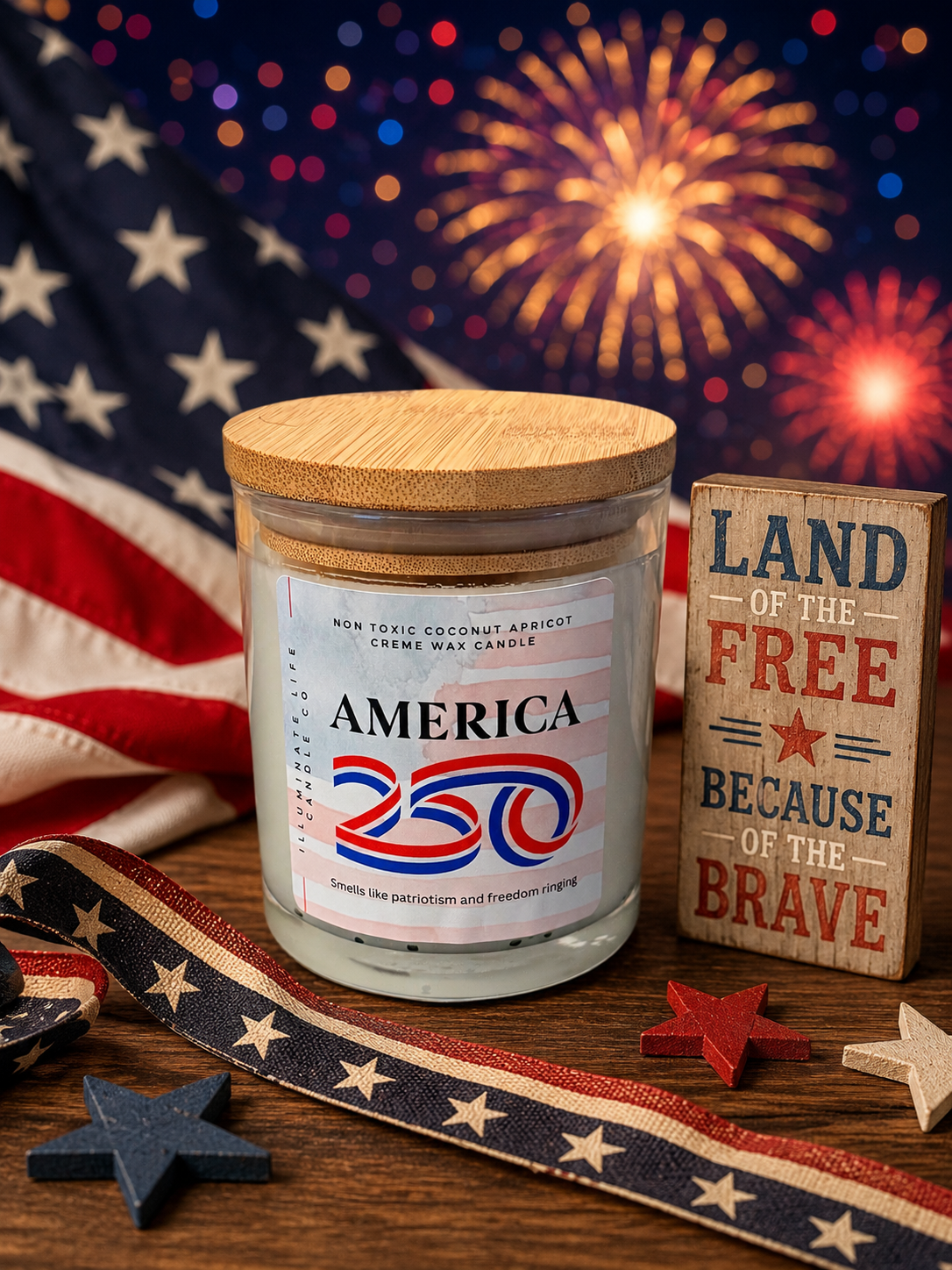 America 250 Illuminate Life Candle