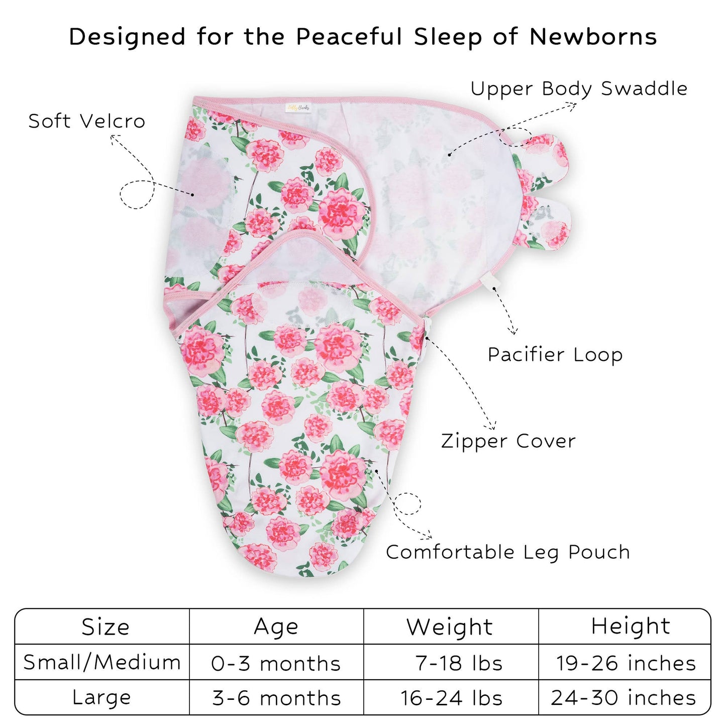 Live Life In Full Bloom Organic Baby Sleep Swaddle