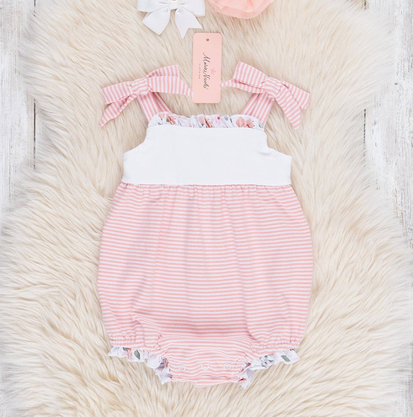 Blushing Bouquets Tank Ruffle Bubble Romper