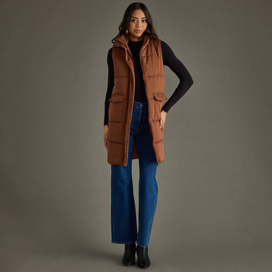 Brown Long Vest