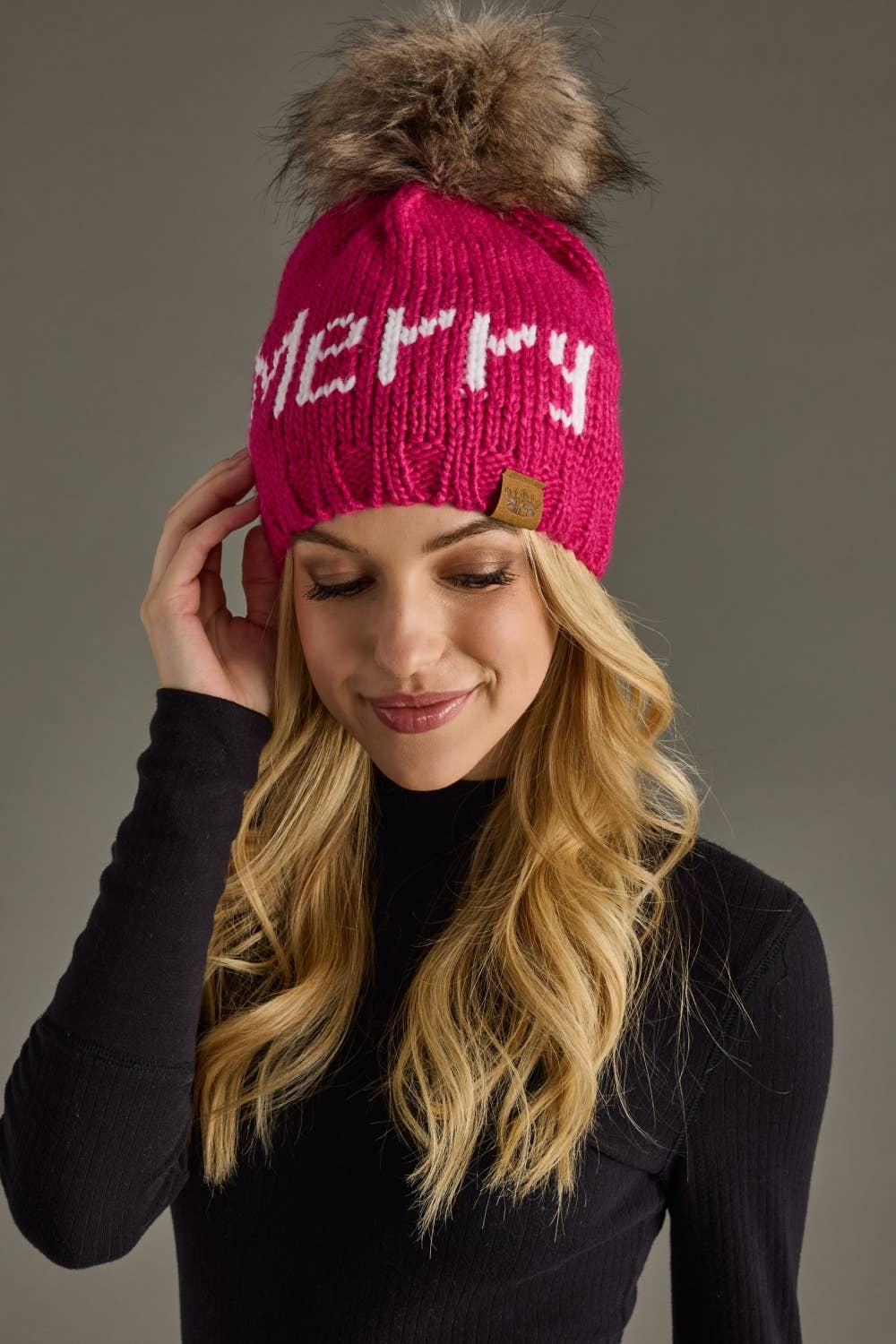 Magenta Merry Pom Hat