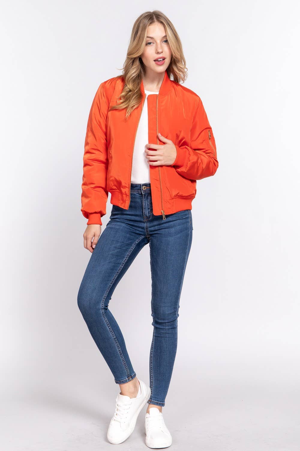 Orange Bomber Jacket