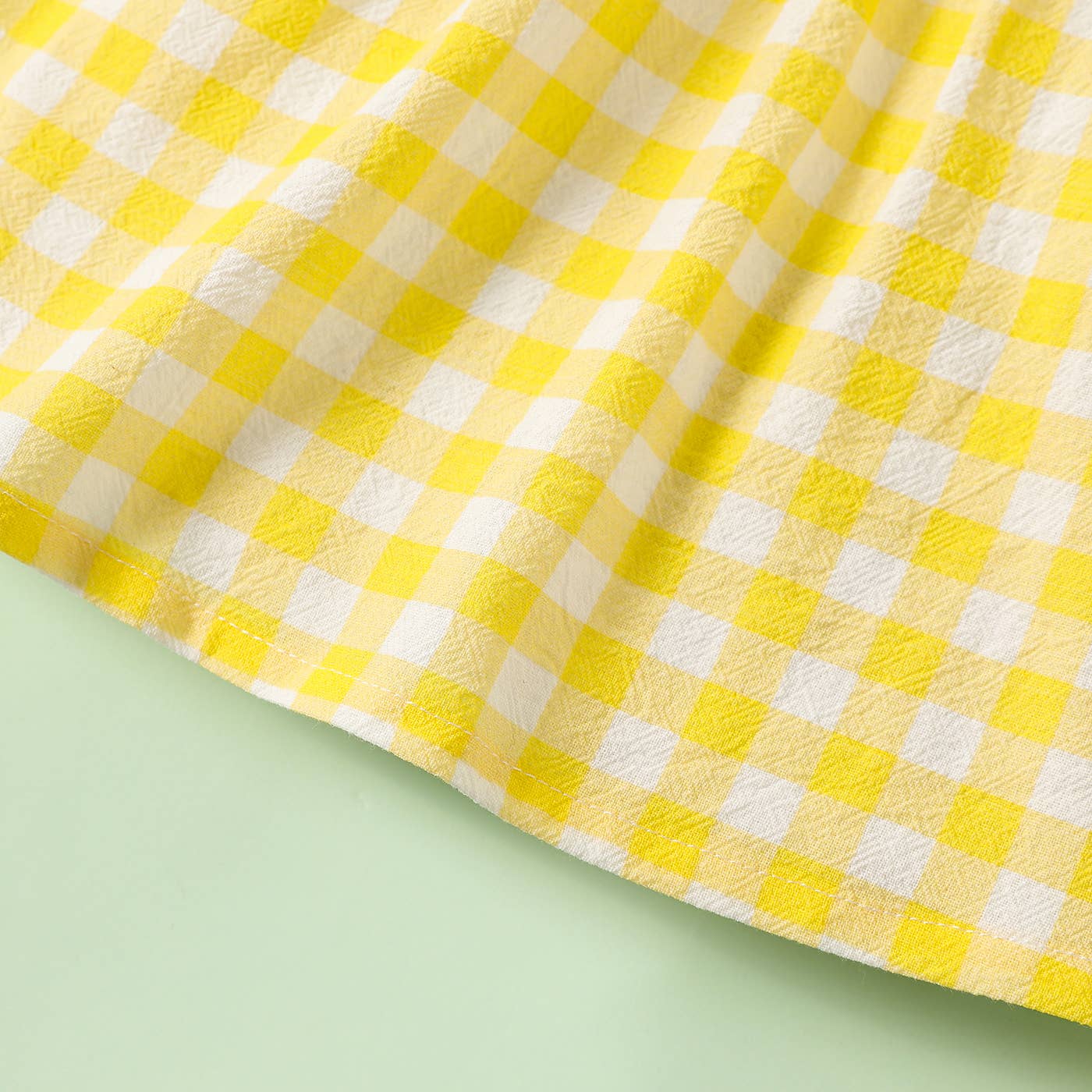 Baby Girl Yellow Gingham  Button Dress