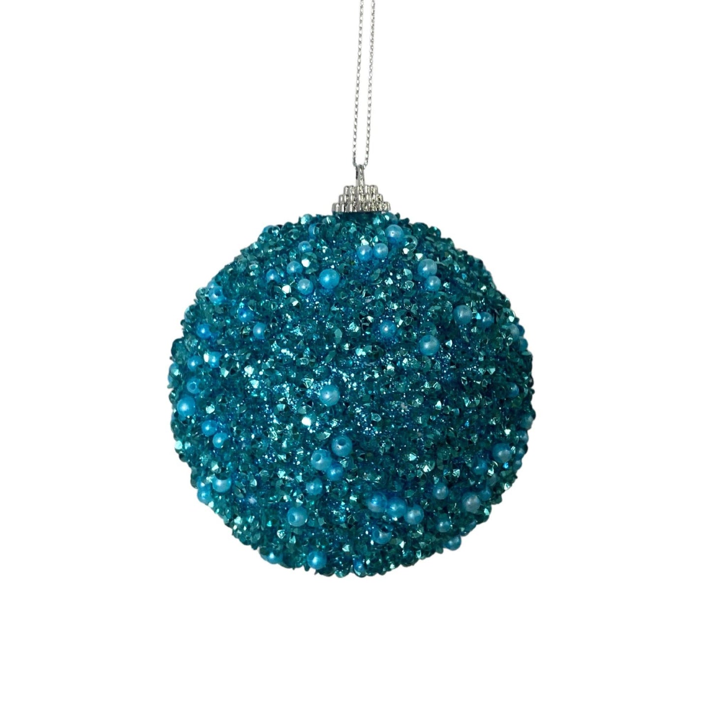 4" Dazzling Sequin/bead Ball - LT. Blue