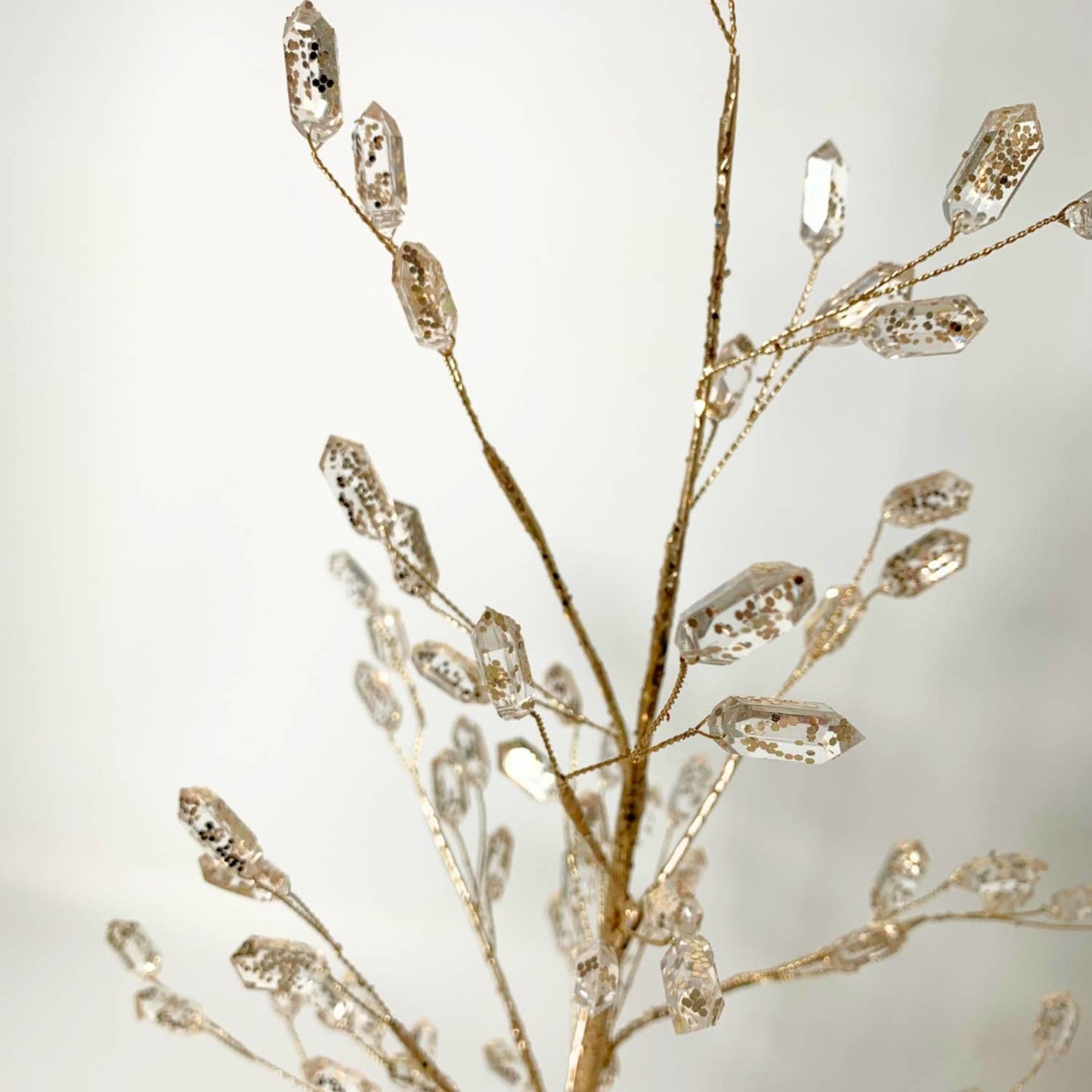 Elegant Acrylic Amethyst Gem Christmas Tree -Champagne 18.5"