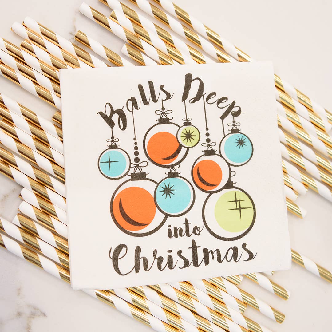 "Balls Deep into Christmas" Napkins