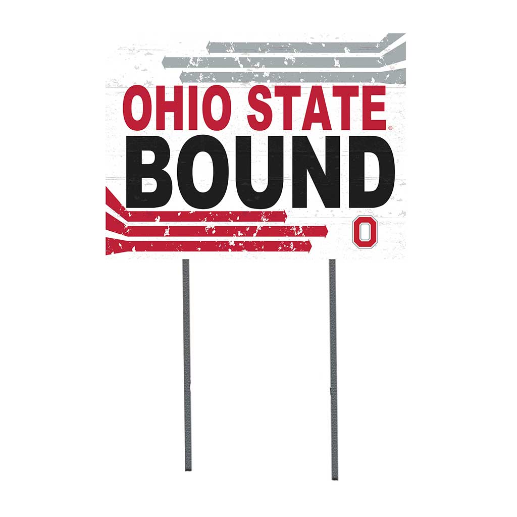 18x24 Lawn Sign Retro Bound Ohio State Buckeyes