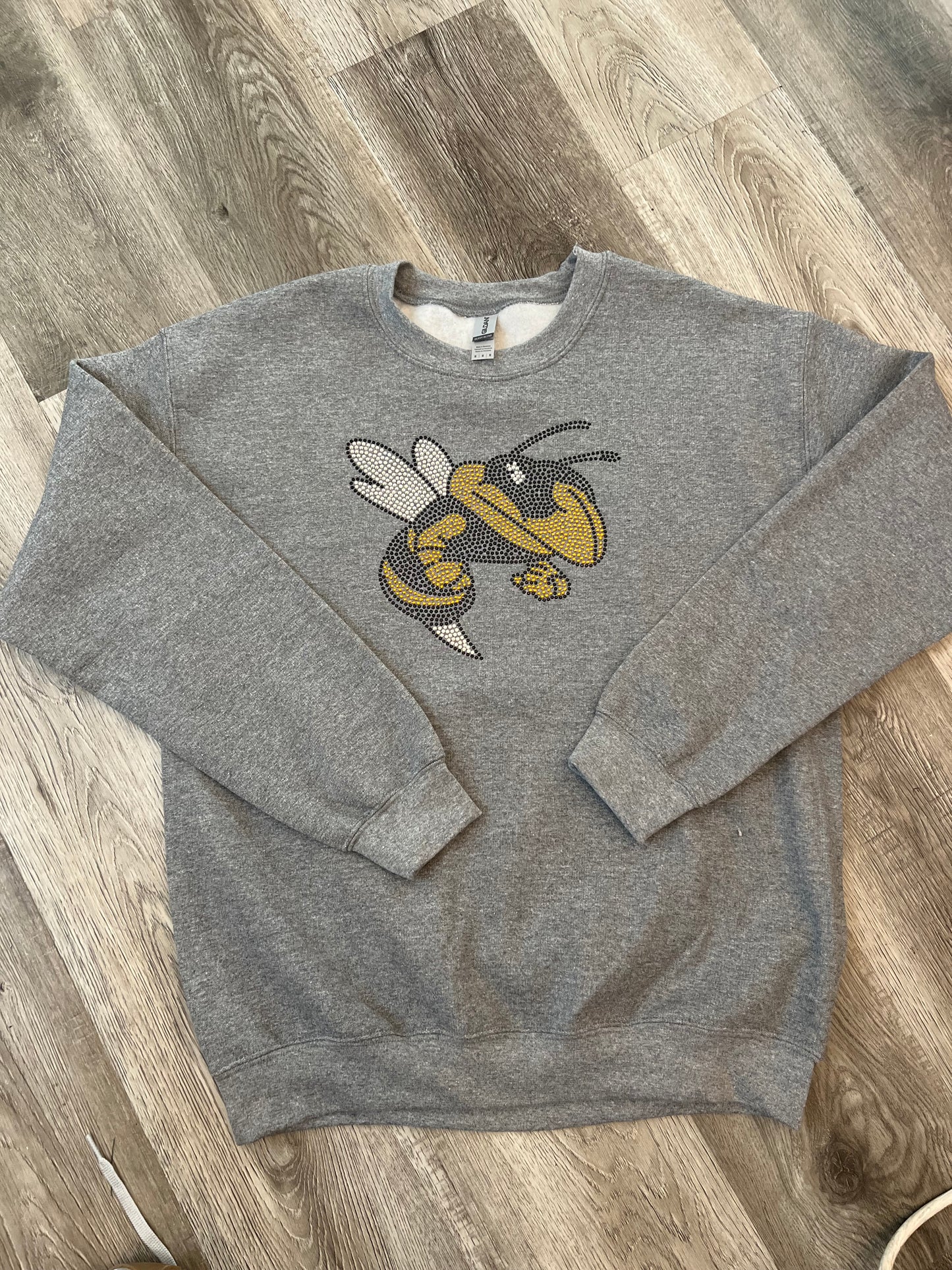 Yellowjacket Logo Sweatshirt-Gray