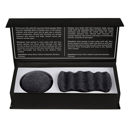 Konjac Sponge Set - Charcoal