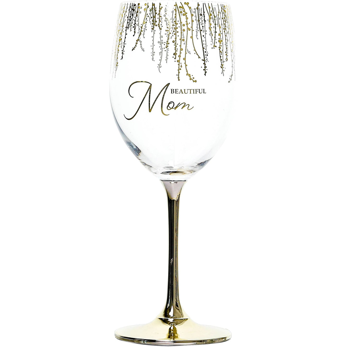 "Mom" Gift Boxed 19 oz Crystal Wine Glass
