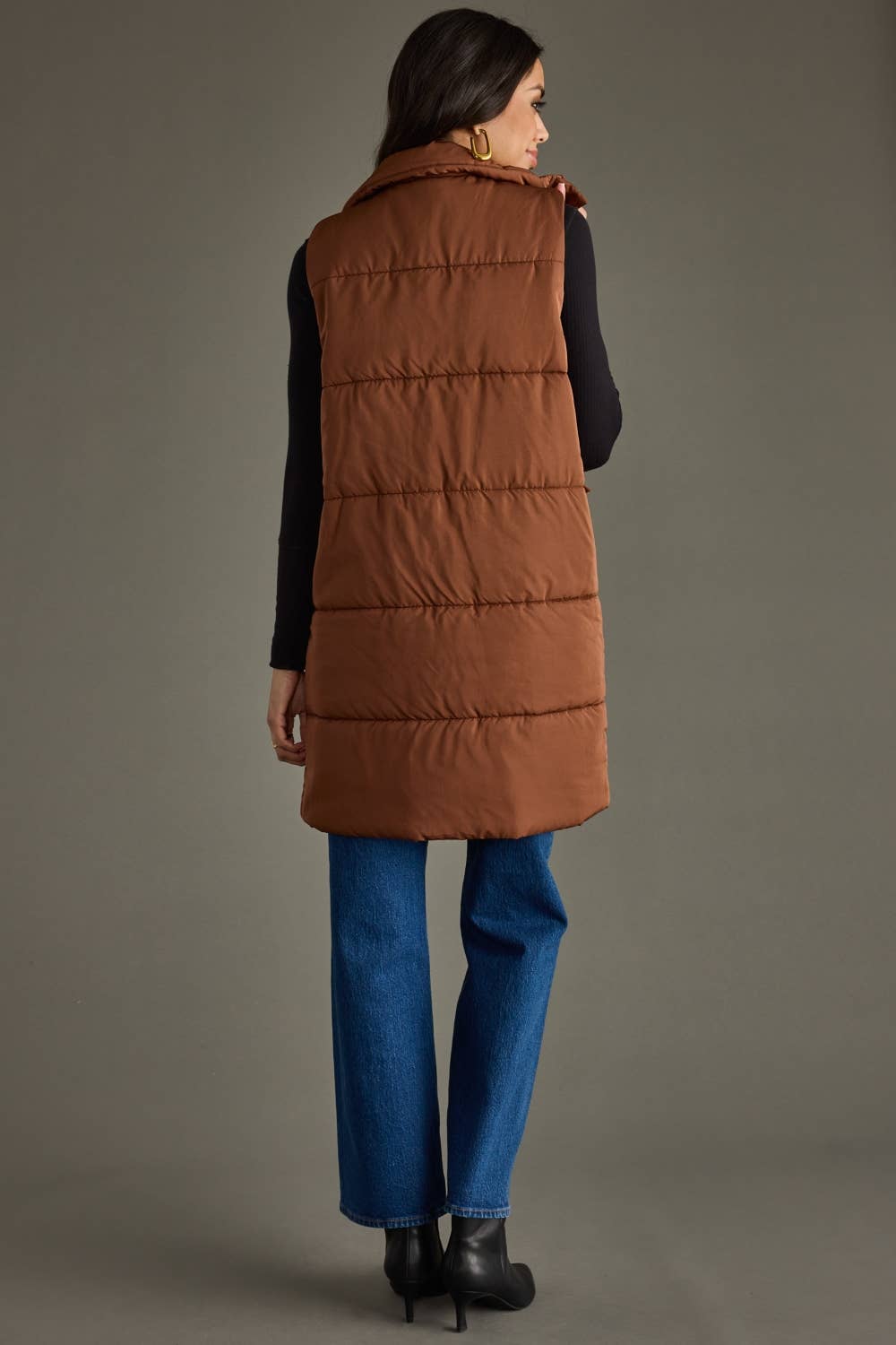 Brown Long Vest