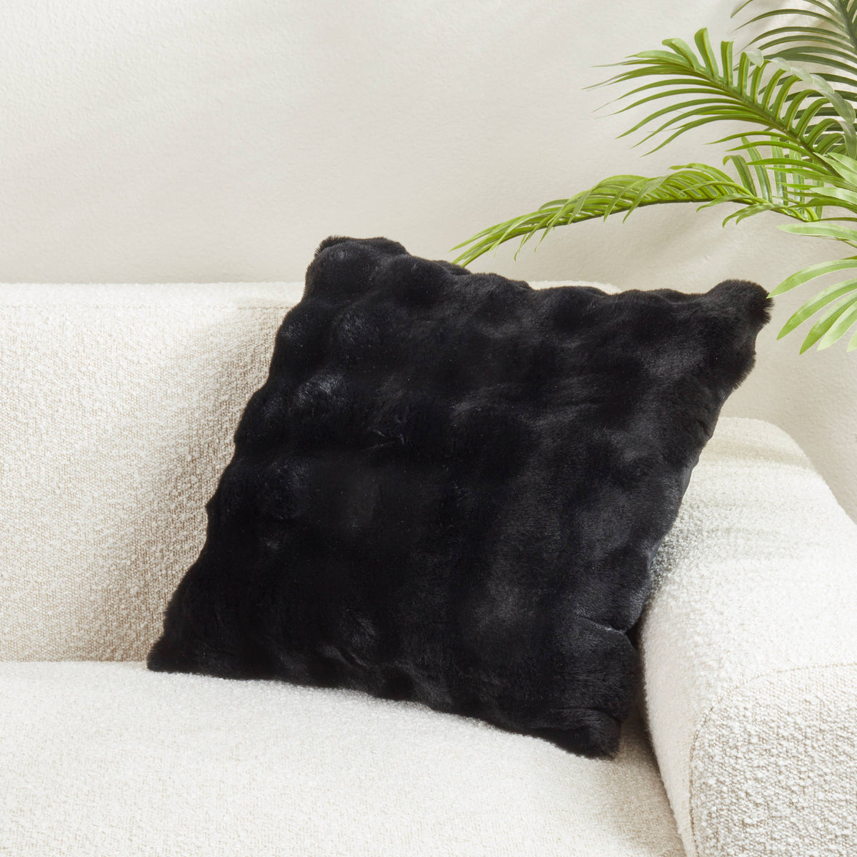 Cozy Bubble Faux Fur Pillow: Jasper Green / Cover Only / 20"
