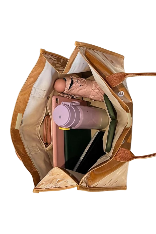 Green Large Capacity Vinyl TOTE BAG