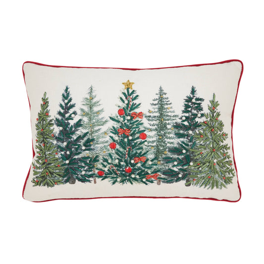 Christmas Trees Design Throw Pillow