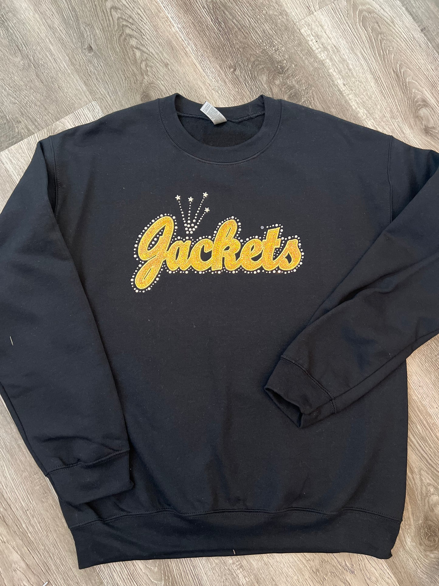 "Jackets" Emblem Sweatshirt-Black