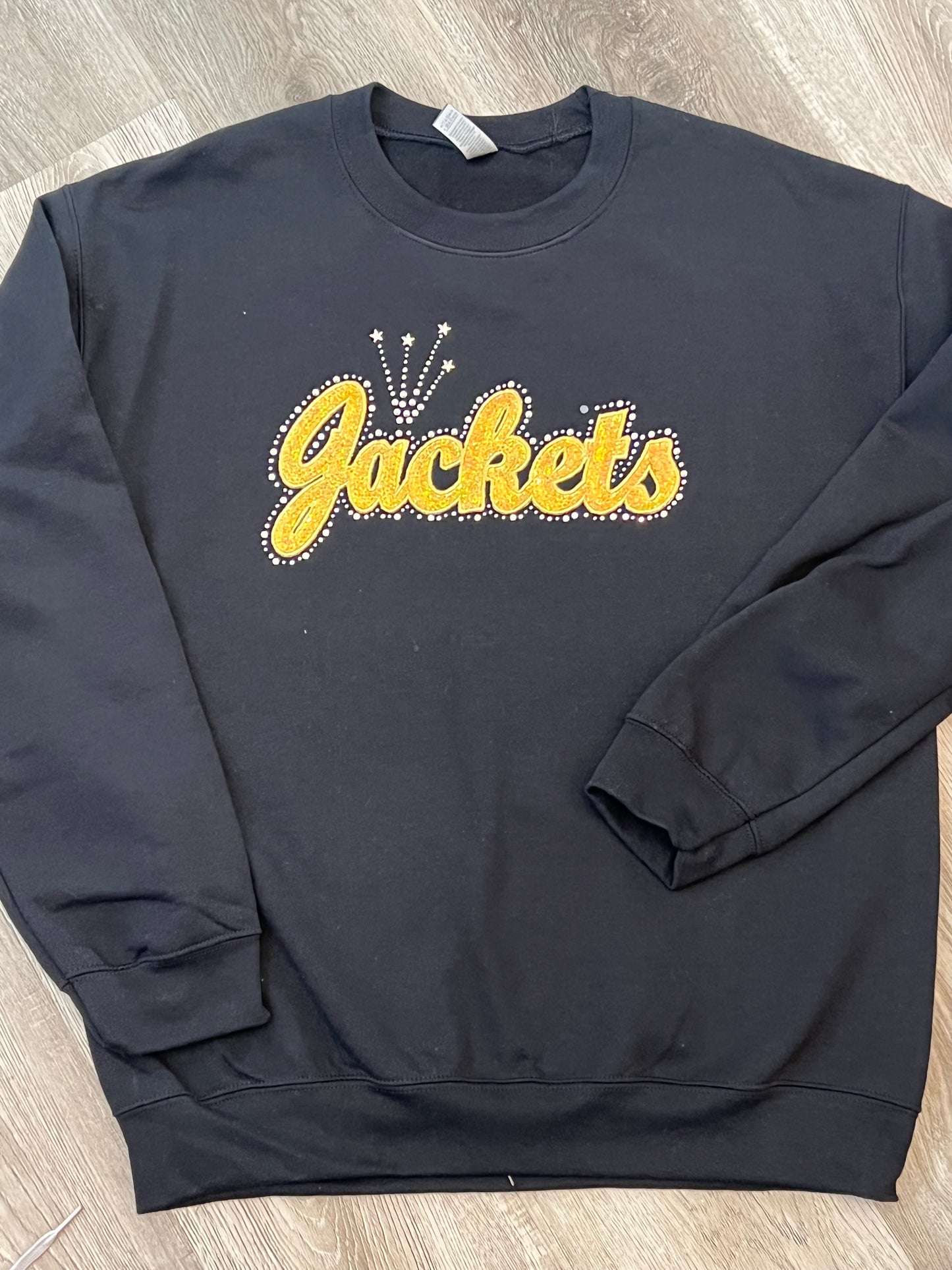 "Jackets" Emblem Sweatshirt-Black