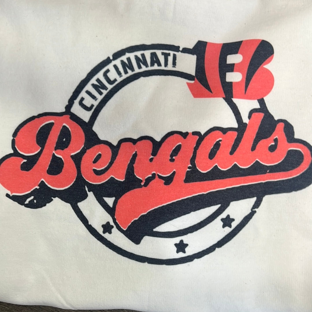 Throwback Vintage Look Circle Logo Bengals Sweatshirt