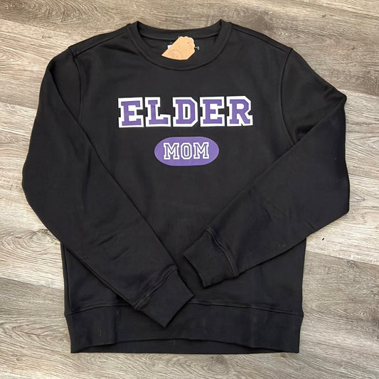 Black Block Letter "Elder" Mom Sweatshirt