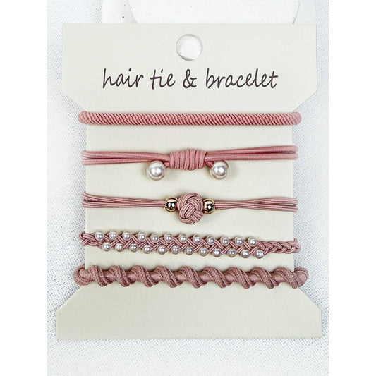 Boho Inspired Pearl Detail Hair Tie Bracelets