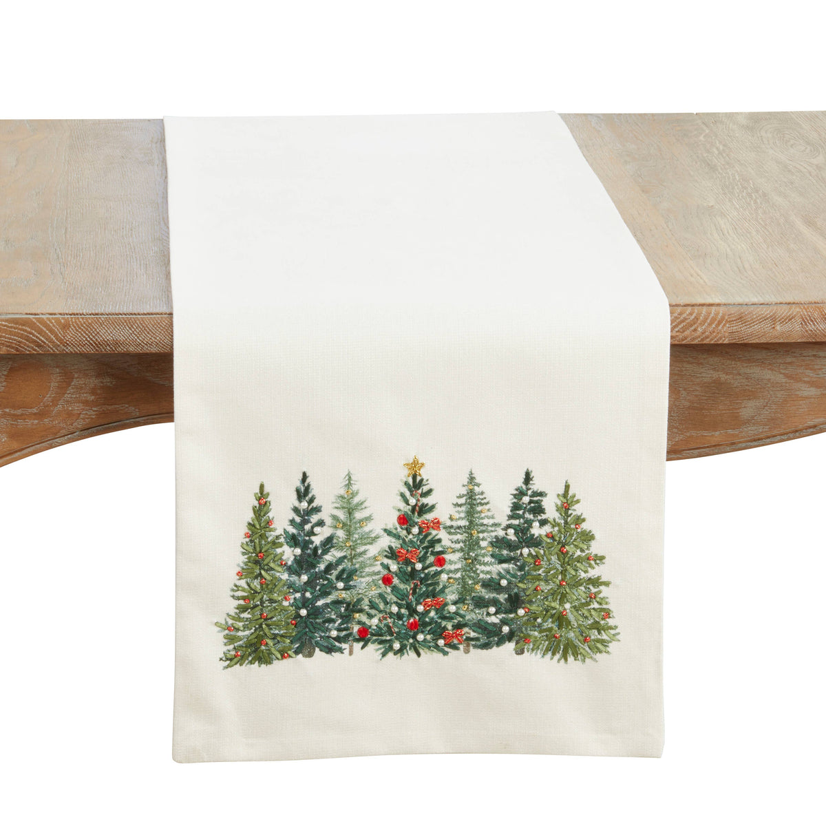 Christmas Tree Design Table Runner: Multi / 16"x72"