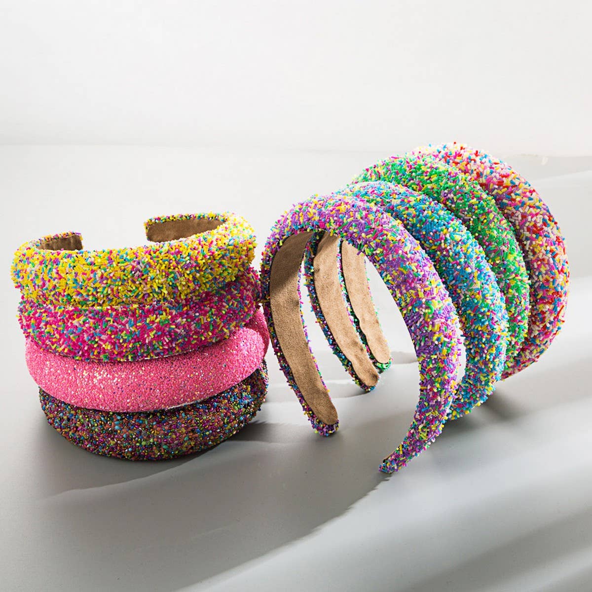 ICE CREAM CAKE ROUND HEAD HOOP HEADBAND_CWAHA07282: ROSE / (OS) 1