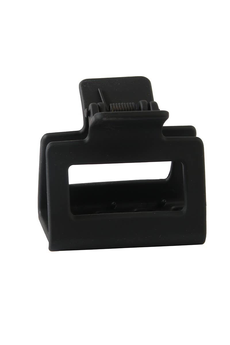 Black Square Macron Shark Claw Clip