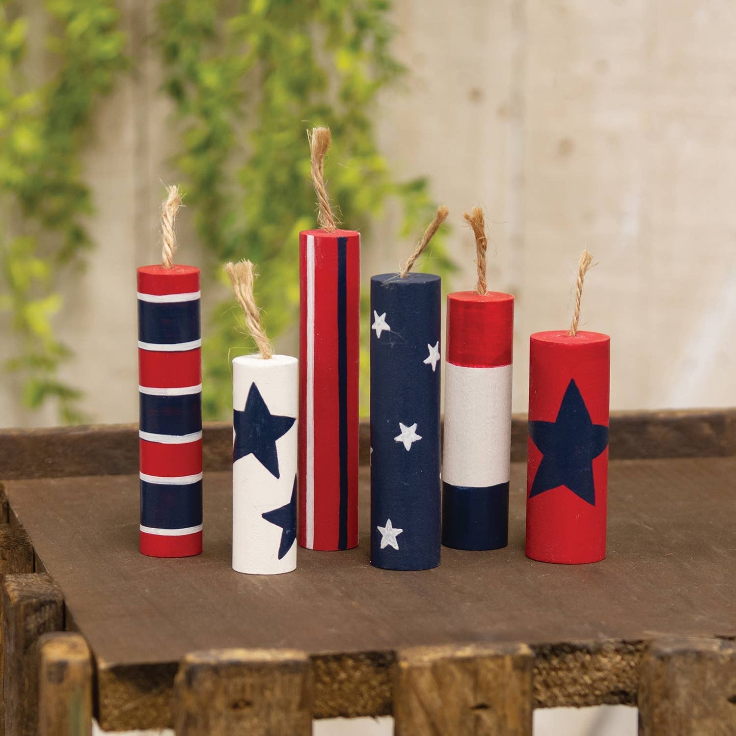 6/Set - Wooden Firecrackers