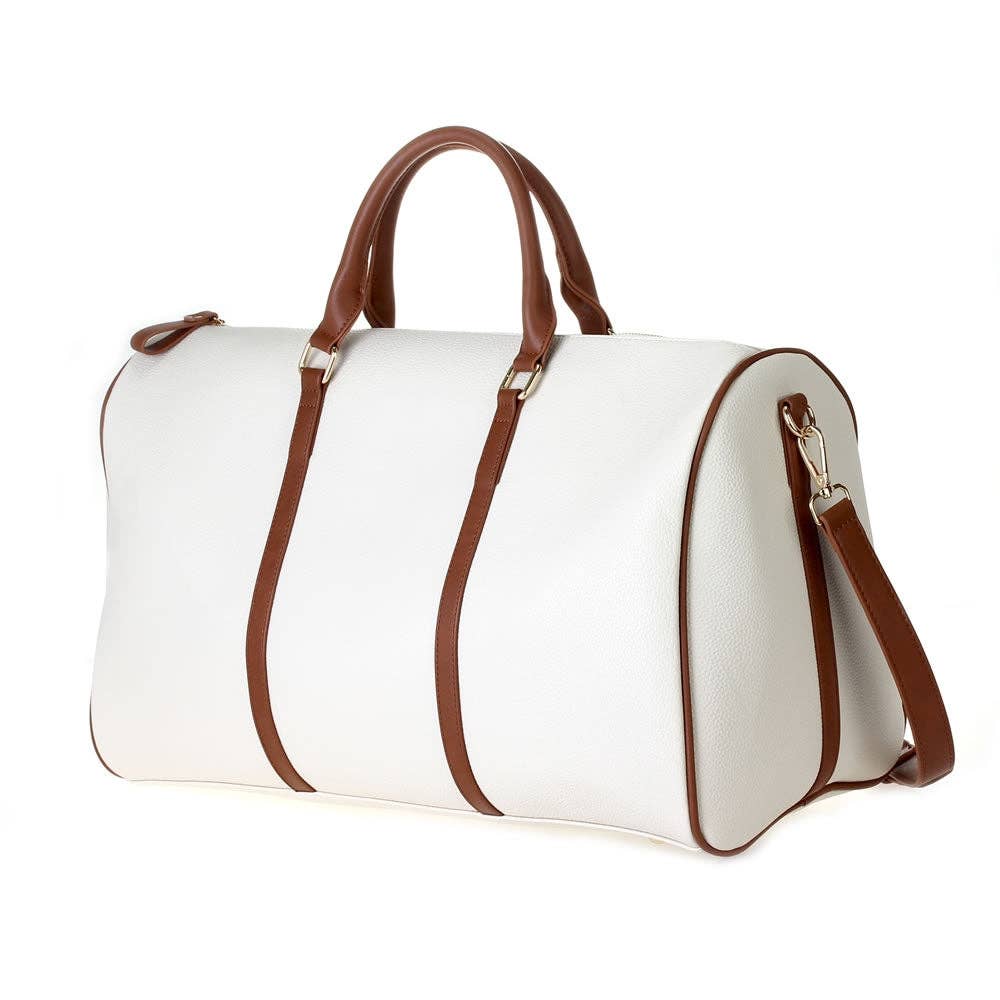 Leather Around Duffle Bag: Two Tone