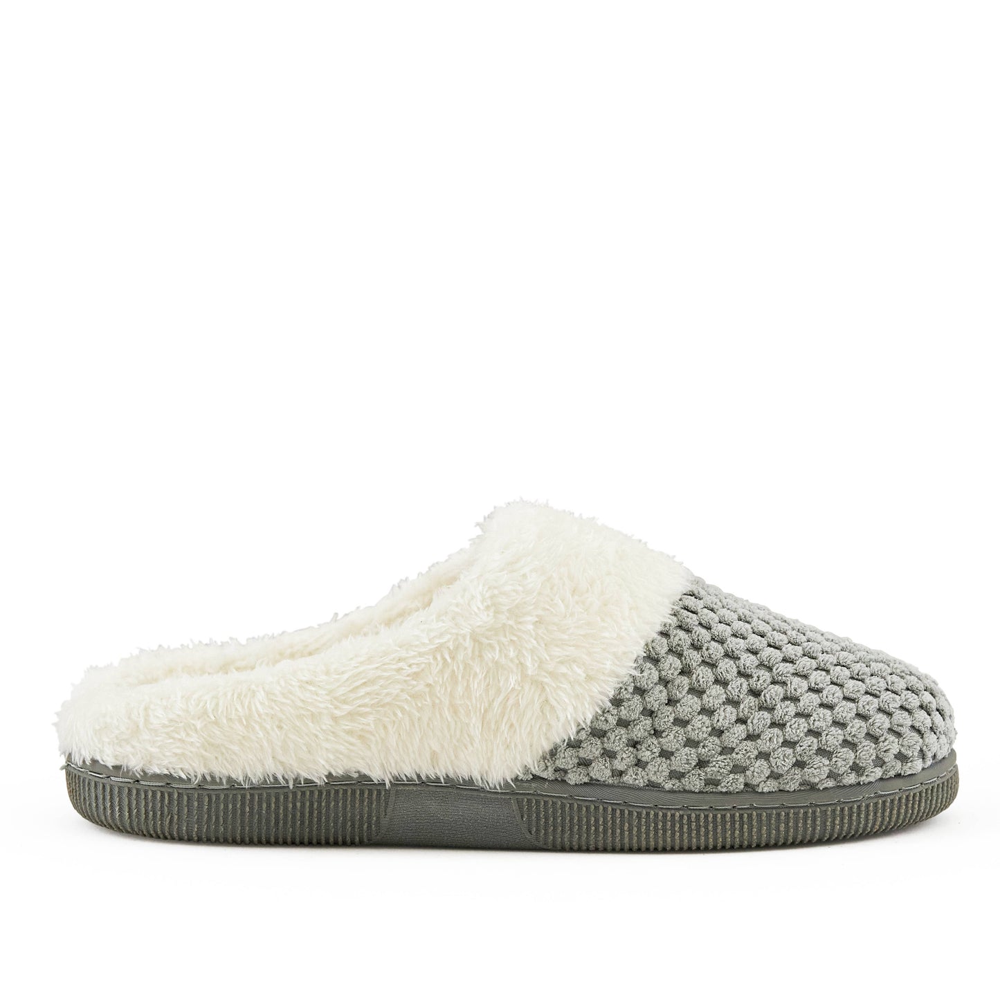 Cozy Grey Faux Fur Slippers