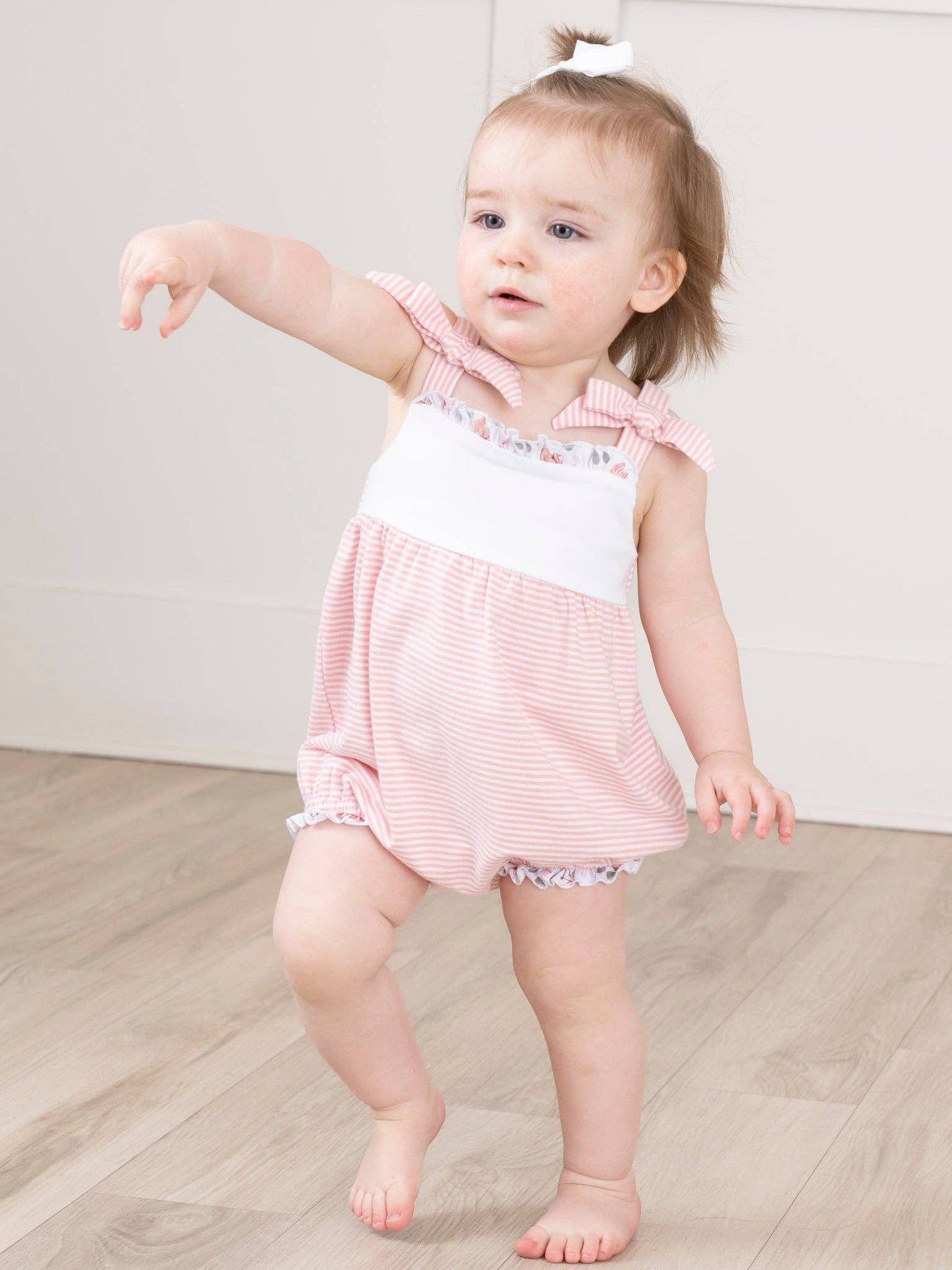 Blushing Bouquets Tank Ruffle Bubble Romper