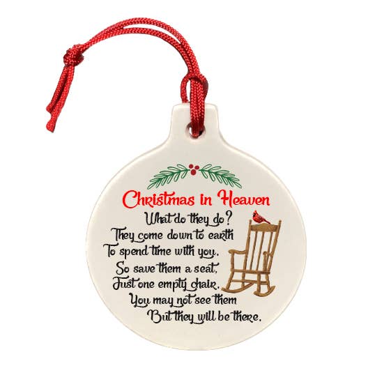 "Save A Chair- Christmas In Heaven" Ornament