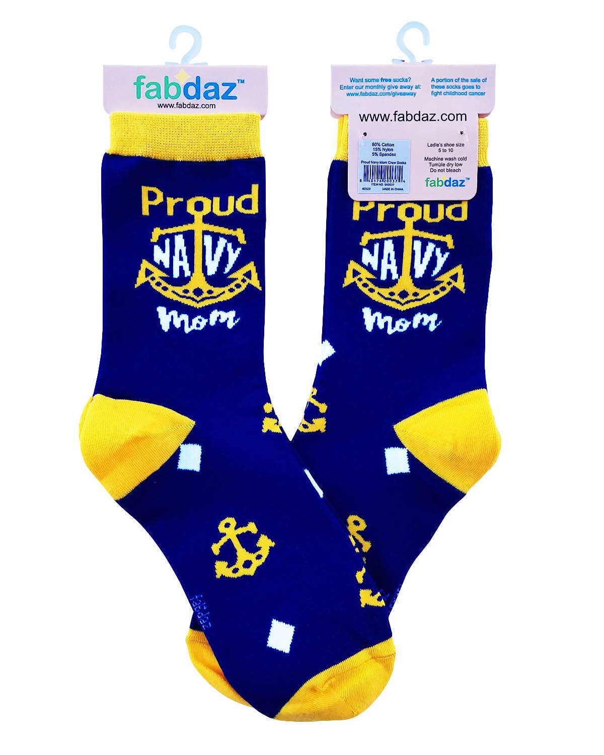 Proud NAVY Mom Women's Crew Socks