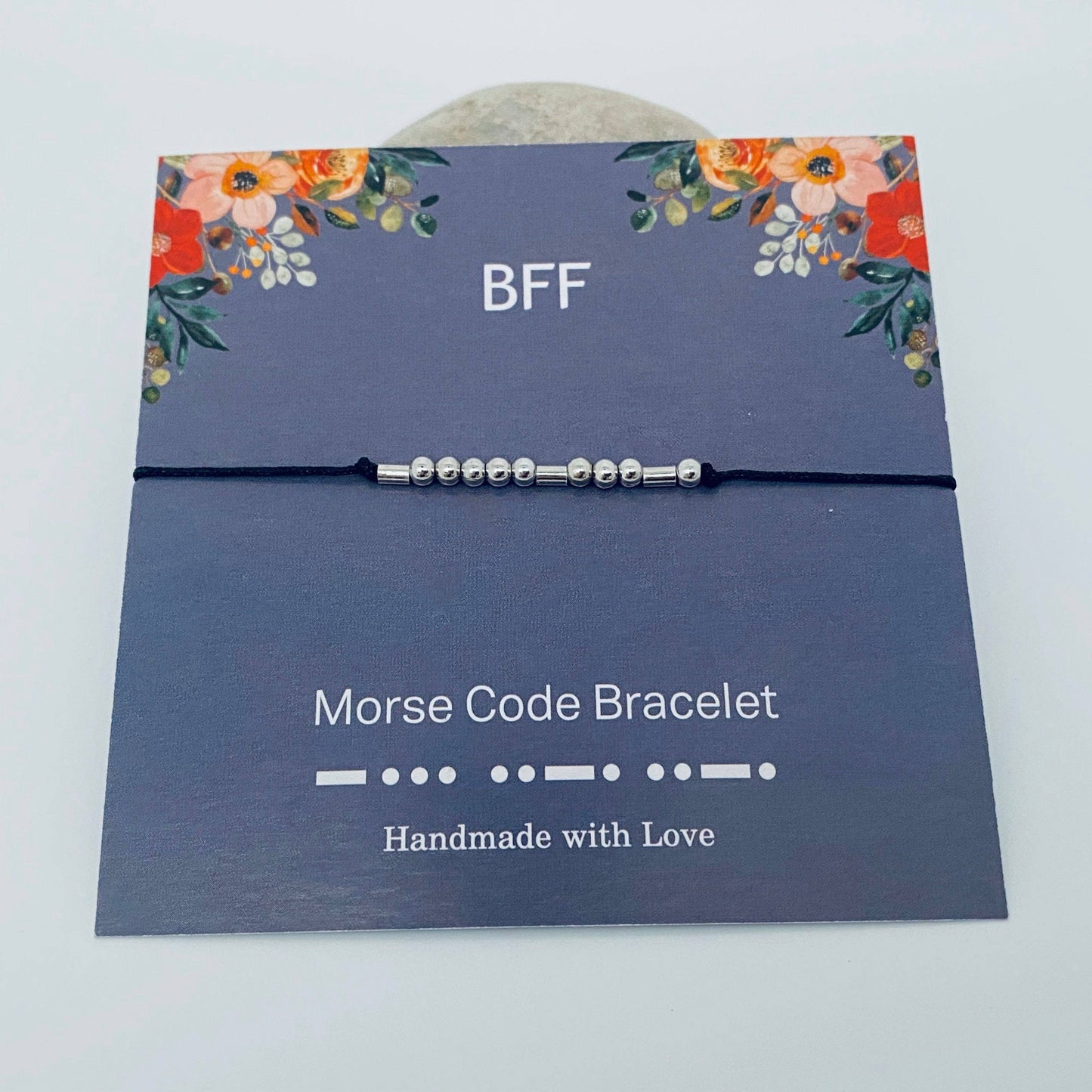 Morse Code Stretch Bracelet: "BFF"