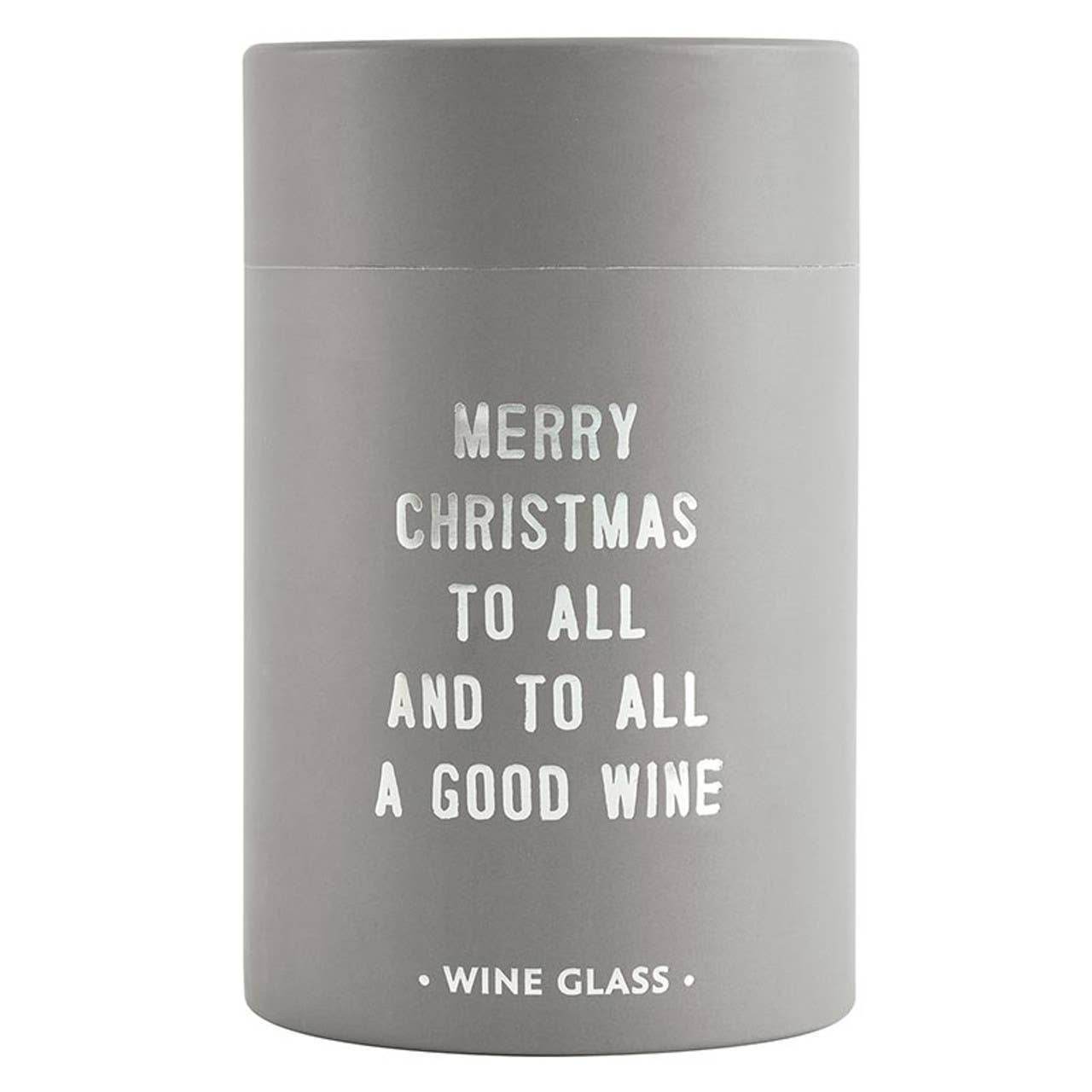 Stemless Wine Glass - Merry Christmas To All: Hand Wash Only / Glass