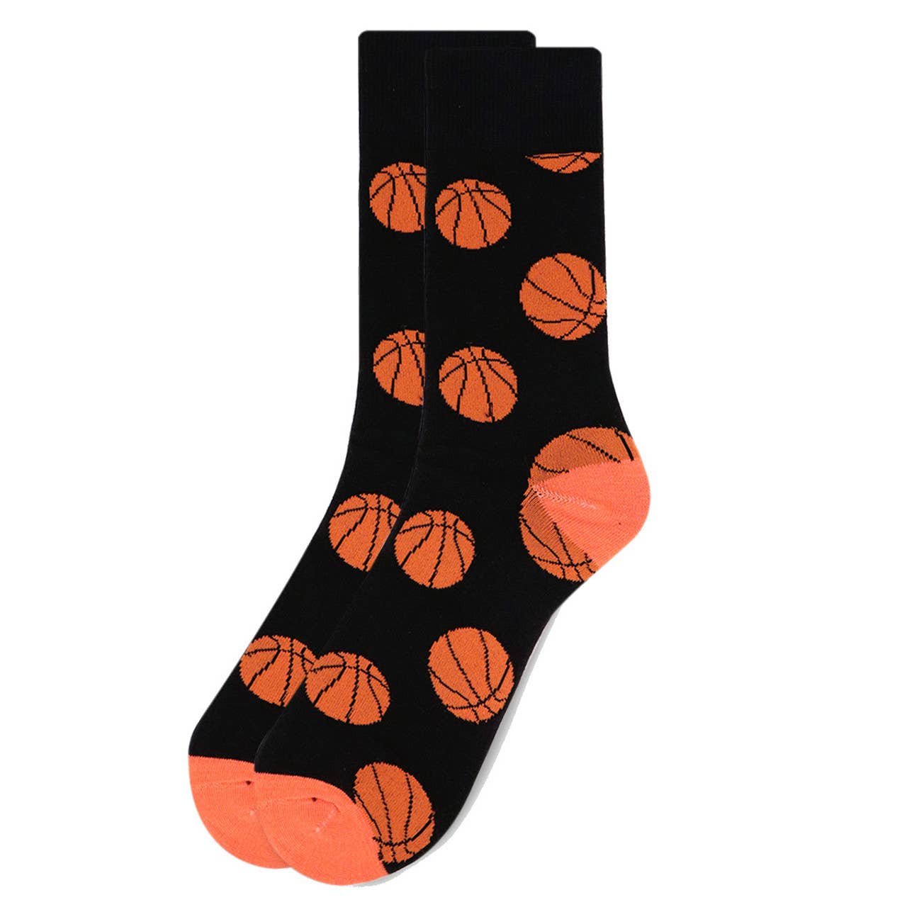 Men's Basketball Novelty Socks:  Black