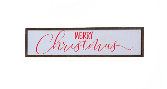Merry Christmas 24x6 Wood Sign