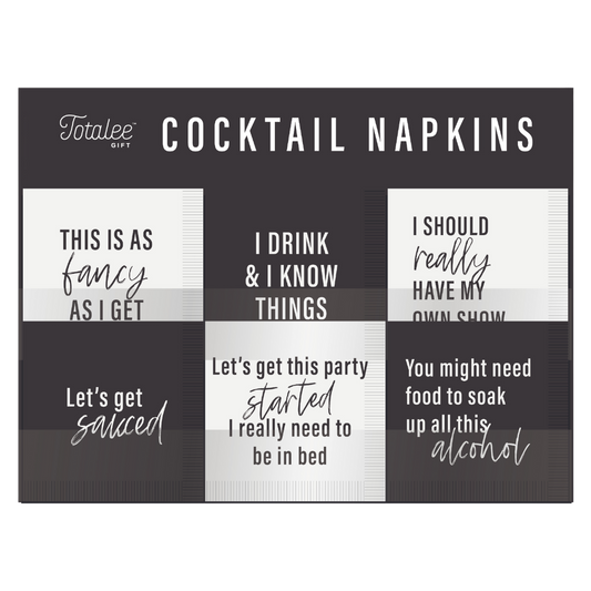 Black & White Funny Cocktail Napkins
