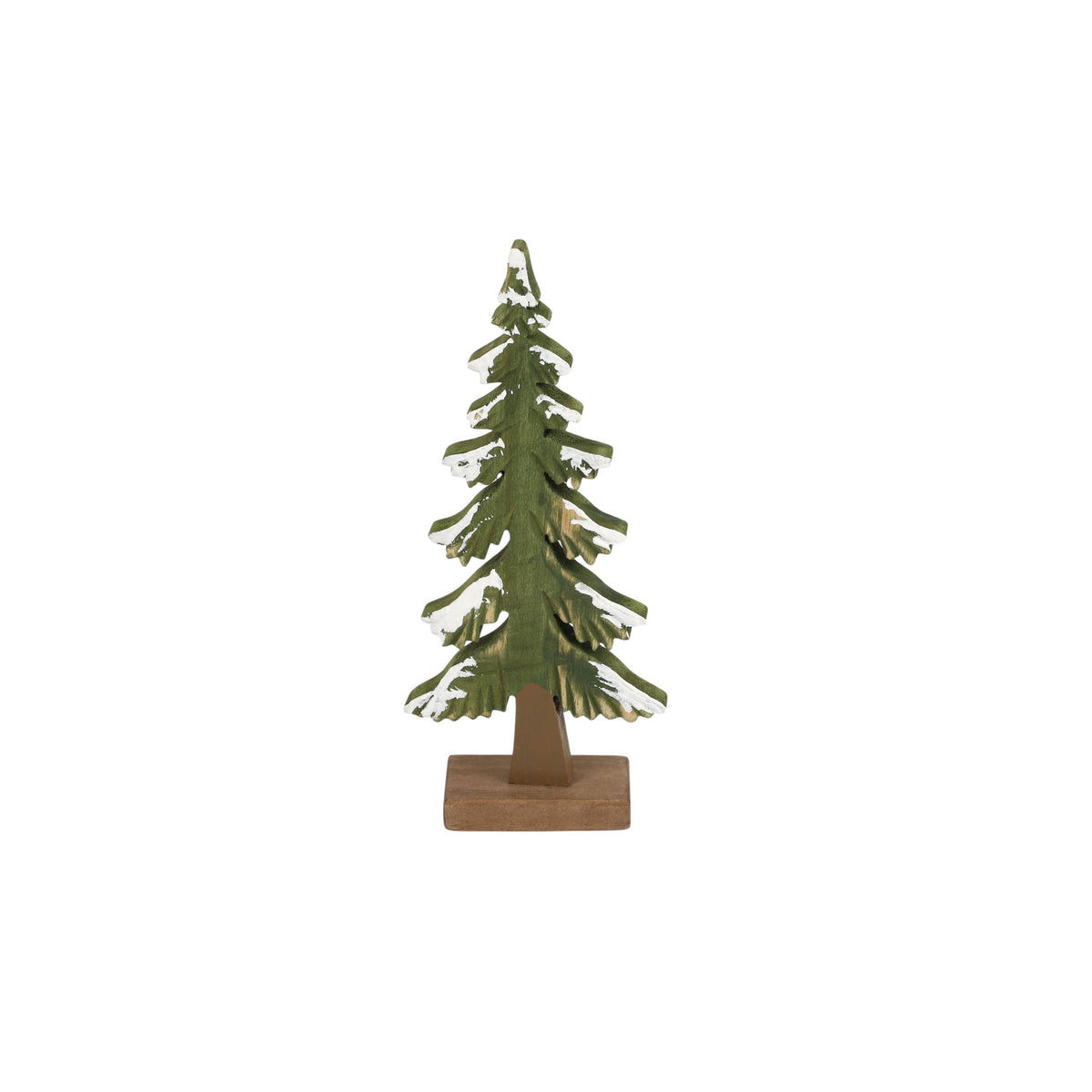 Paulownia Wood Decorative Tree Accent: Green / 8"