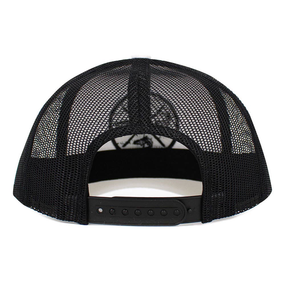 Tree Reindeer Bear Fish Outdoors Mesh Back Baseball Cap: White