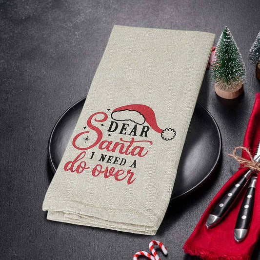 DEAR SANTA Message Kitchen Towel