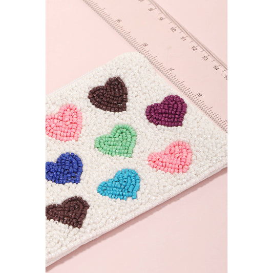 Beaded Heart Coin Purse