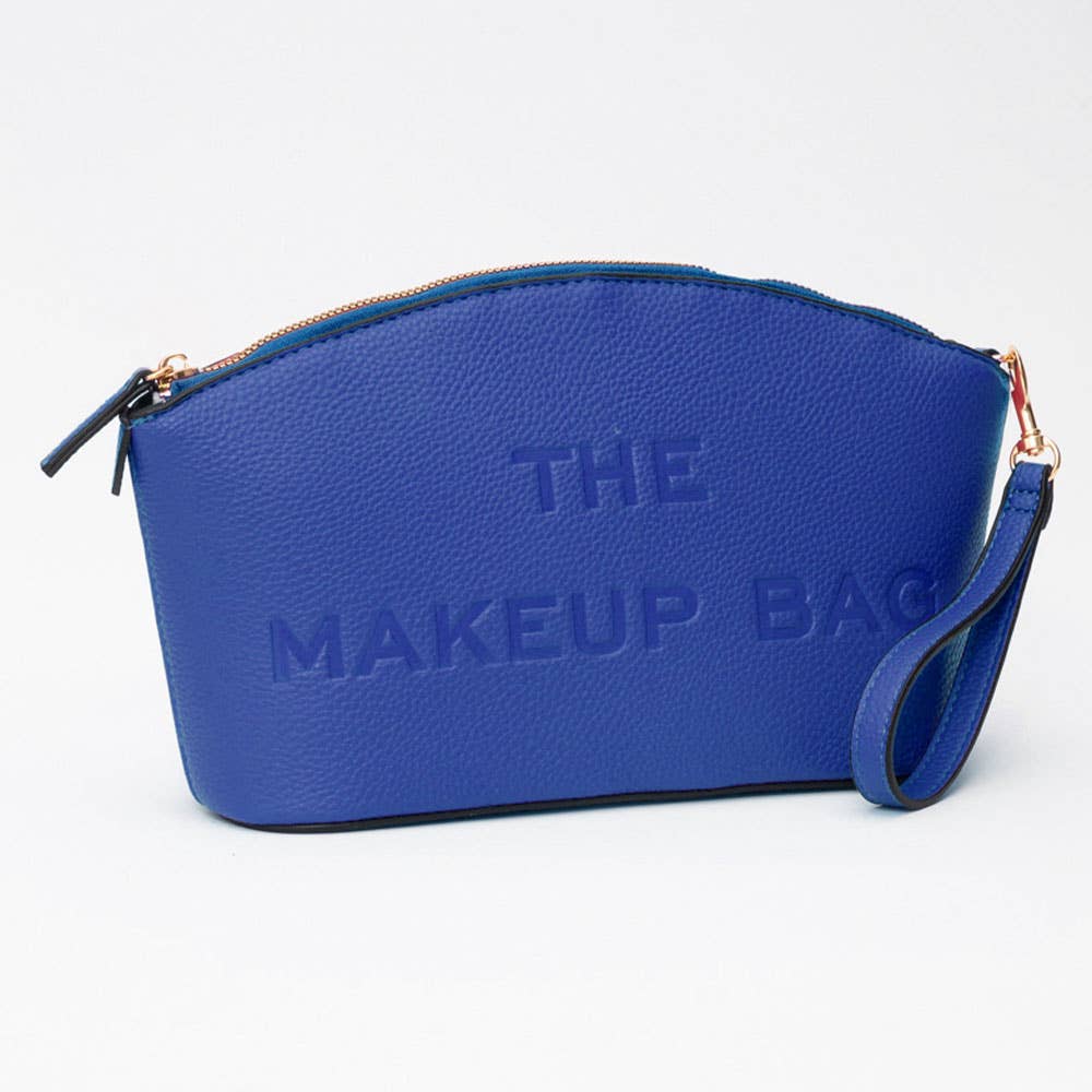 Faux Leather THE MAKE UP BAG Pouch Bag/Beauty Organizer Bag: Black